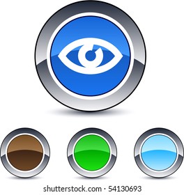 Eye glossy round web buttons.