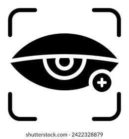 eye Glyph Icon Background White