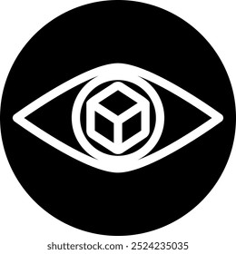Vector de ilustración de icono de glifo de ojo