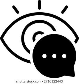 Vector de ilustración de icono de glifo de ojo