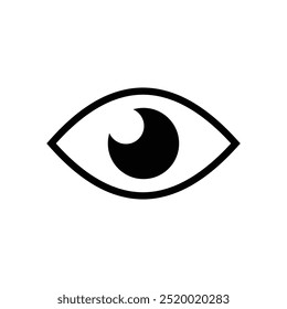 Eye glyph and symbol design on white background