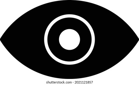 Eye Glyph Vector Icon Design