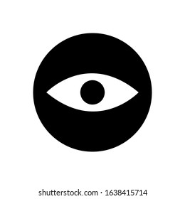 eye glyph vector icon - ui icon vector