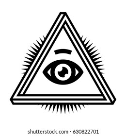 Eye God Triangle Logo Stock Vector (Royalty Free) 630822701