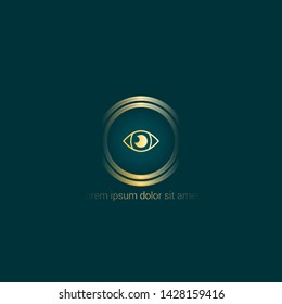 eye gold logo concept. Designed for your web site design, logo, app, UI. eye gold initial logo design. corporate identity logo. can be used for business company.