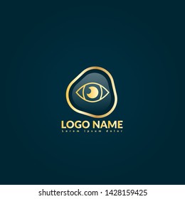eye gold logo concept. Designed for your web site design, logo, app, UI. eye gold initial logo design. corporate identity logo. can be used for business company.