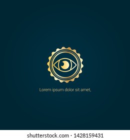 eye gold logo concept. Designed for your web site design, logo, app, UI. eye gold initial logo design. corporate identity logo. can be used for business company.