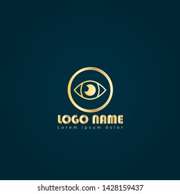 eye gold logo concept. Designed for your web site design, logo, app, UI. eye gold initial logo design. corporate identity logo. can be used for business company.