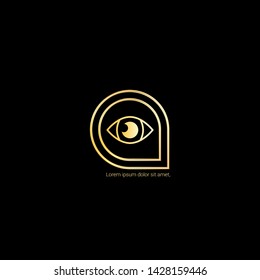 eye gold logo concept. Designed for your web site design, logo, app, UI. eye gold initial logo design. corporate identity logo. can be used for business company.