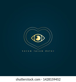 eye gold logo concept. Designed for your web site design, logo, app, UI. eye gold initial logo design. corporate identity logo. can be used for business company.