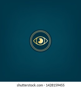 eye gold logo concept. Designed for your web site design, logo, app, UI. eye gold initial logo design. corporate identity logo. can be used for business company.