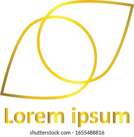 Eye Gold Logo Vector Design