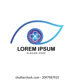 Eye gradient logotype with modern concept. design vector Illustration