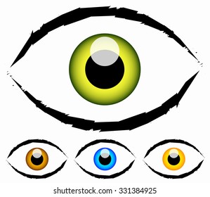 Eye graphic. Vision, seeing, sight, observation. Vector.