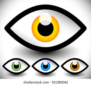 Eye graphic. Vision, seeing, sight, observation. Vector.
