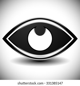 Eye graphic. Vision, seeing, sight, observation. Vector.