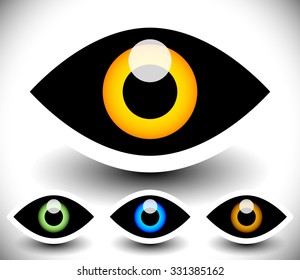 Eye graphic. Vision, seeing, sight, observation. Vector.