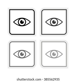 Eye -  grayscale vector icon