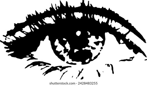 vector de grunge de ojos. fácil de usar y cambiar el color
