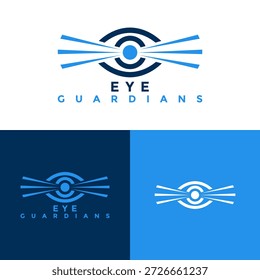 Arte vectorial de diseño de logotipo de dron de CCTV de Eye Guardians