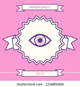 Eye - halftone logo. Graphic elements for your design