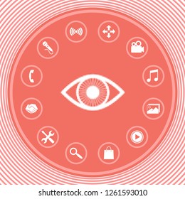 Eye - halftone logo. Graphic elements for your design