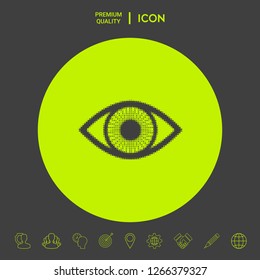 Eye - halftone logo. Graphic elements for your design