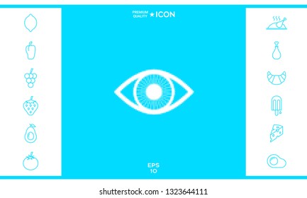 Eye - halftone logo. Graphic elements for your design