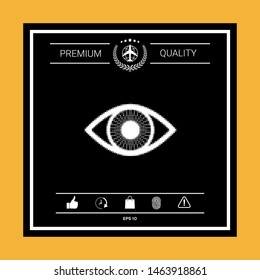 Eye - halftone logo. Graphic elements for your design
