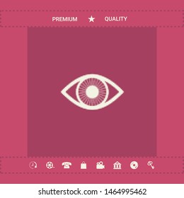 Eye - halftone logo. Graphic elements for your design