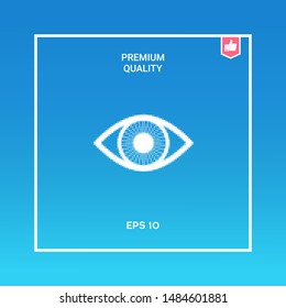 Eye - halftone logo. Graphic elements for your design