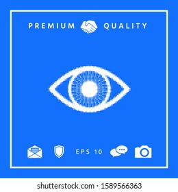 Eye - halftone logo. Graphic elements for your design