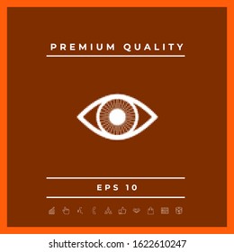 Eye - halftone logo. Graphic elements for your design