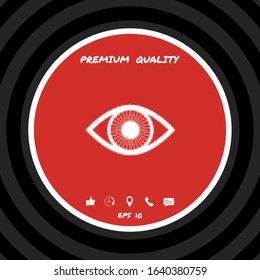Eye - halftone logo. Graphic elements for your design