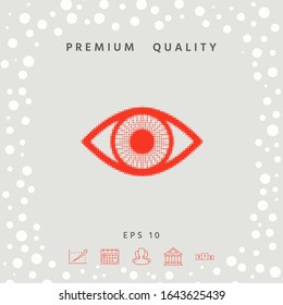 Logo Ojo - medio tono. Elementos gráficos para el diseño