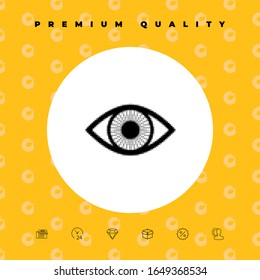 Eye - halftone logo. Graphic elements for your design