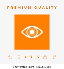 Eye - halftone logo. Graphic elements for your design