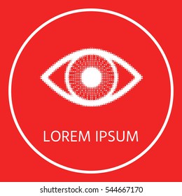 Eye - halftone symbol