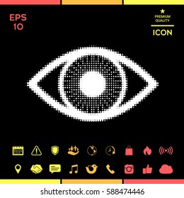 Eye - halftone symbol