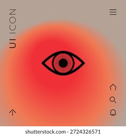 Eye - halftone symbol. Elements for your design