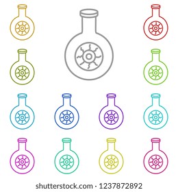 Eye of Halloween icon in multi color. Simple glyph vector of halloween set for UI and UX, website or mobile application