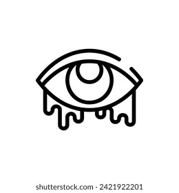 Eye, Halloween Outline Icon Logo Illustration. Halloween Icon-set. Suitable For Web Design, Logo, App
