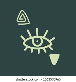 eye hand drawn element 