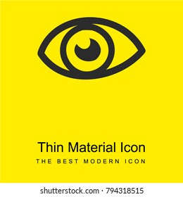 Eye hand drawn variant bright yellow material minimal icon or logo design