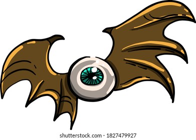 Ojo con manos, ilustración, vector sobre fondo blanco