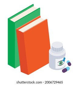 Eye health icon. Isometric illustration of eye health vector icon for web