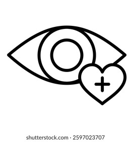 Eye Health icon line vector illustration