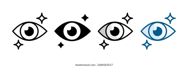 Conjunto de iconos de salud ocular Colección de estilo múltiple
