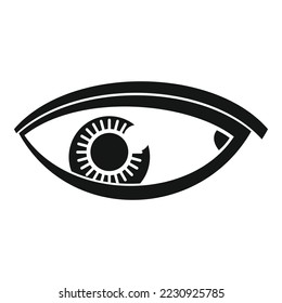 Eye health icon simple vector. Vision look. See human