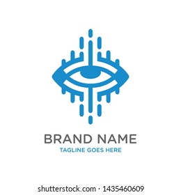 eye health technology logo design